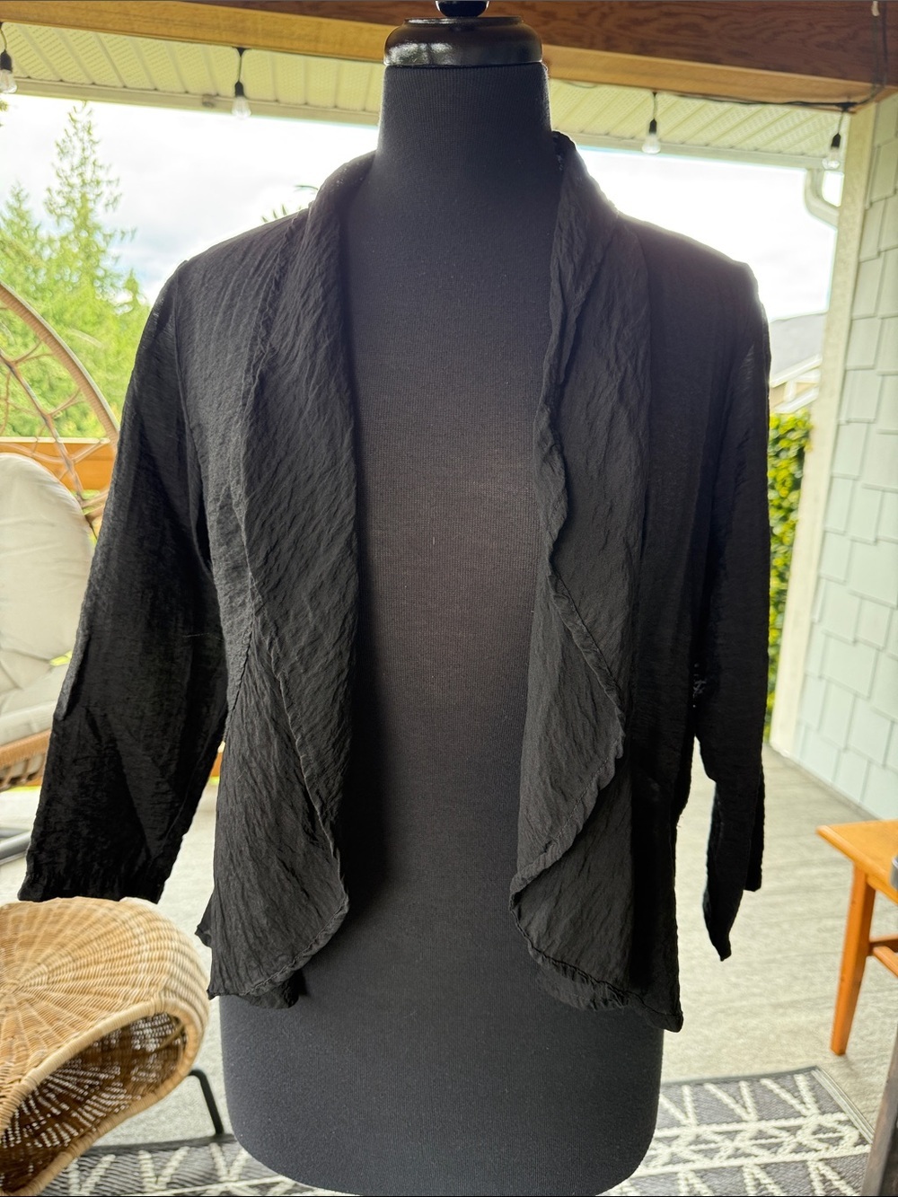 Cut• Loose | Ruffle Open  Cardigan - Picture 3 of 8